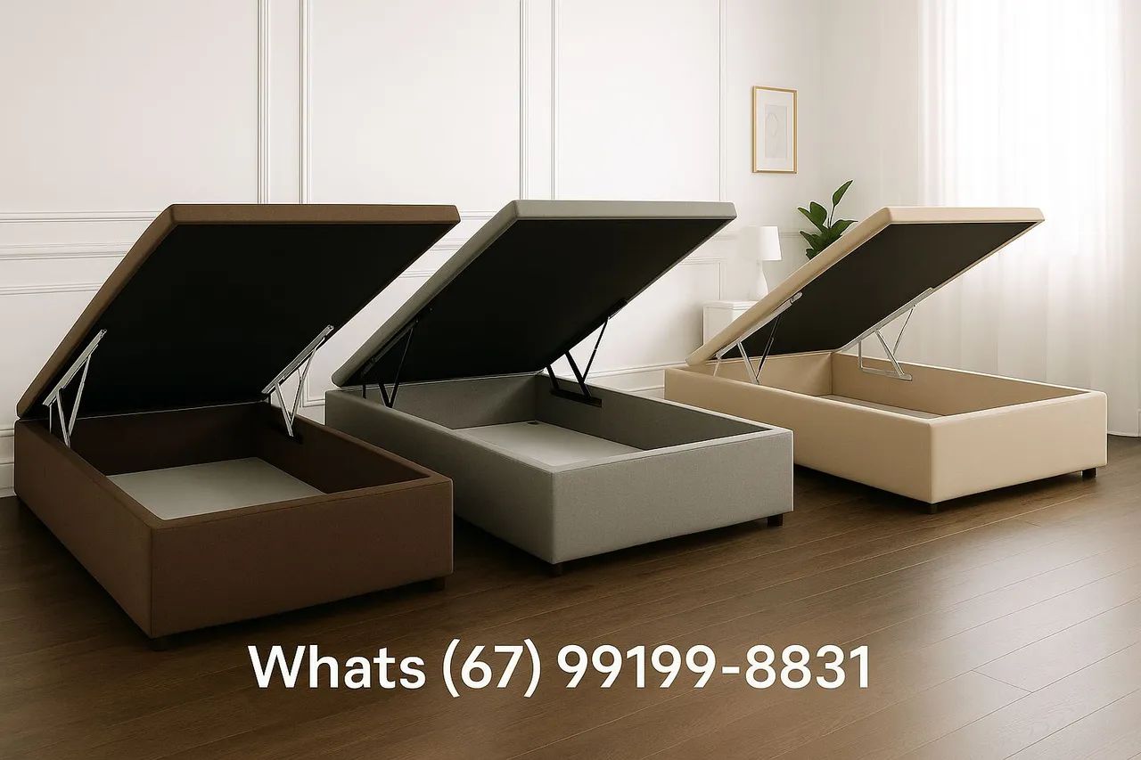 Cama Box Baú casal Design Moderno - Diversas Cores novo garantia 