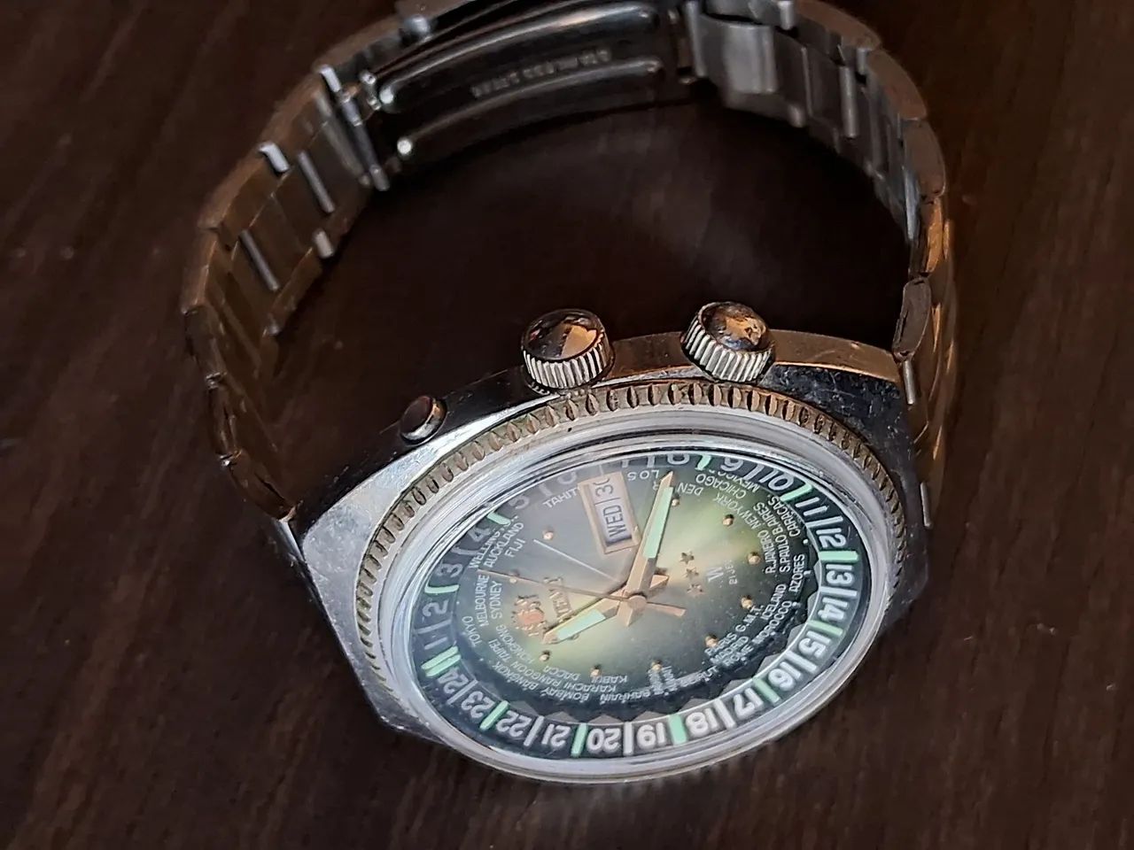 Relógio Orient WD World Time Vintage - Foto 4