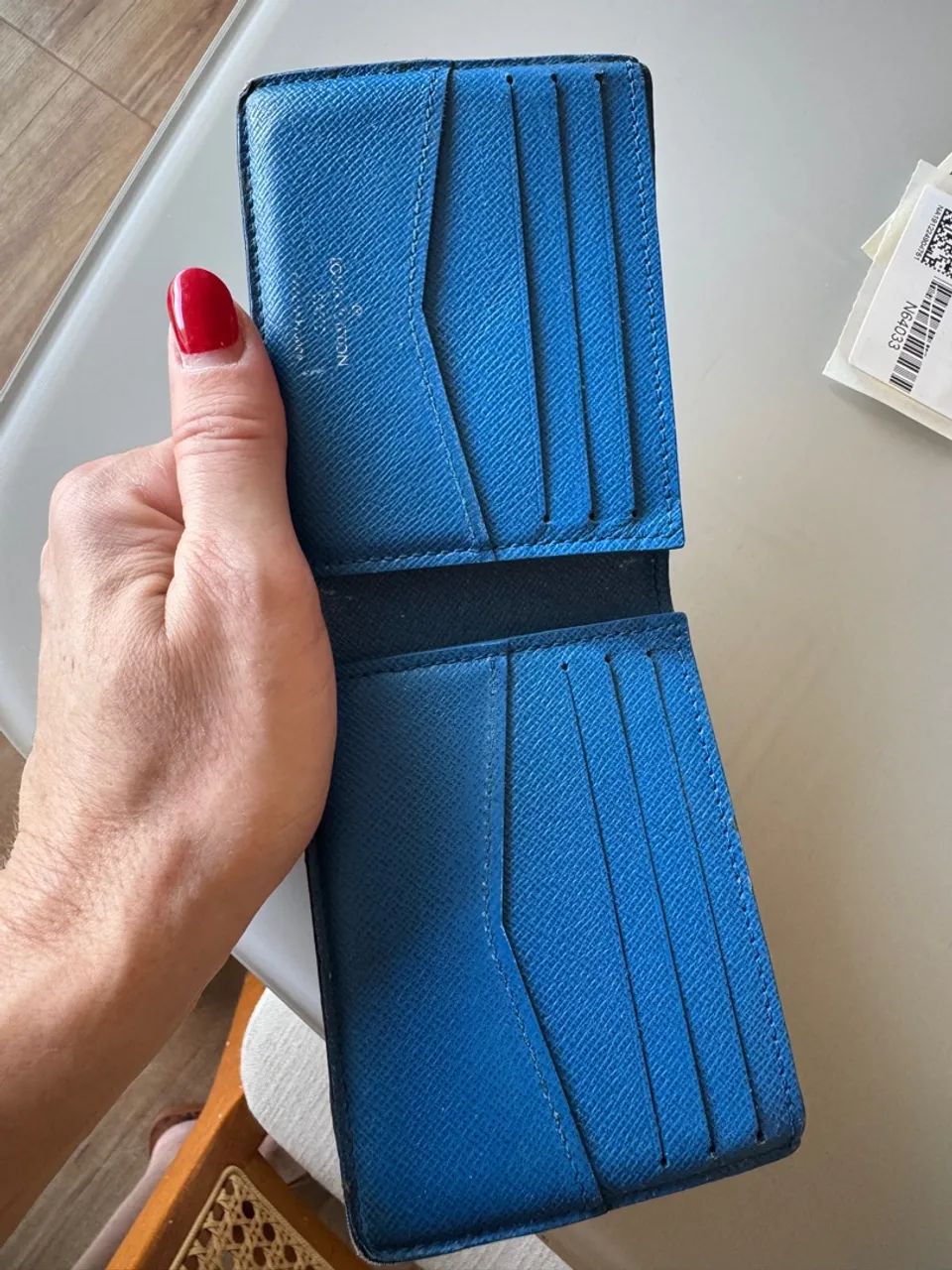 Carteira Louis Vuitton Damier Graphite Azul - Foto 2