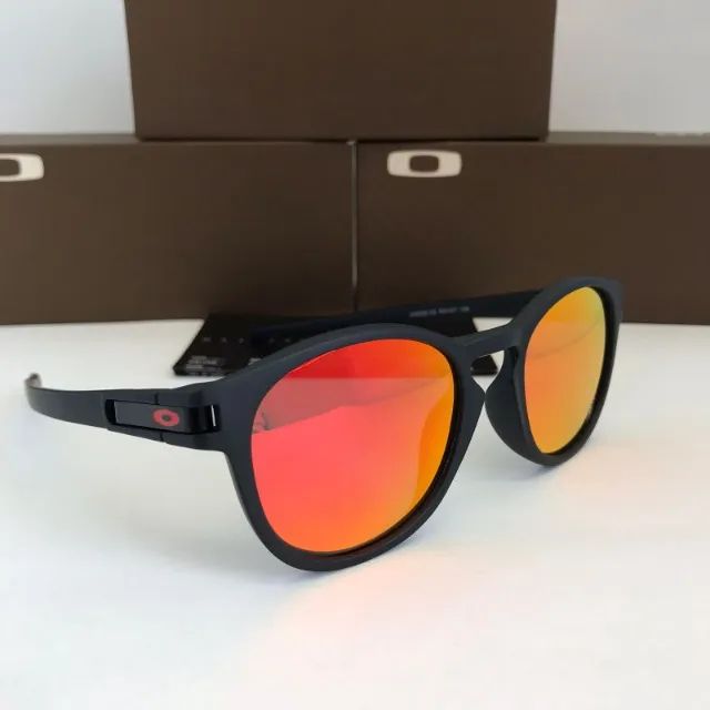 óculos de sol oakley latch round Ferrari Ruby lentes polarizadas - Foto 5