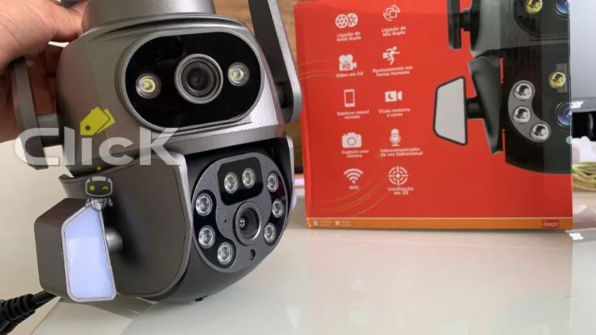 Ipega  KP-CA209 Câmera Ip Com Lente Dupla Rotação 360 °tela Dupla - Foto 5