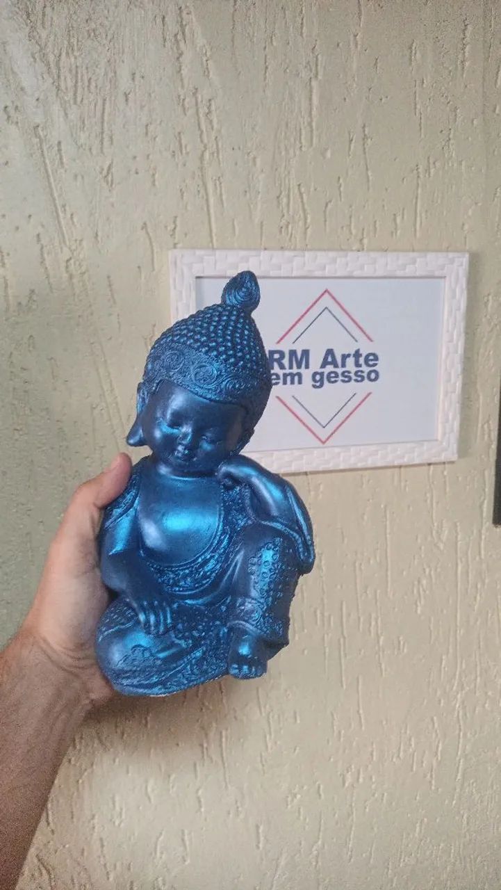 Escultura de Buda em gesso R$ 40,00  - Foto 3