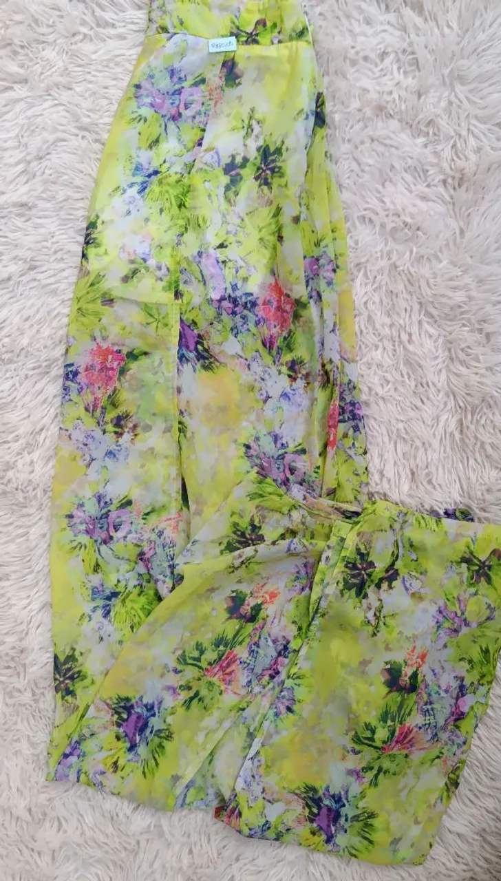 Saia Floral Amarela