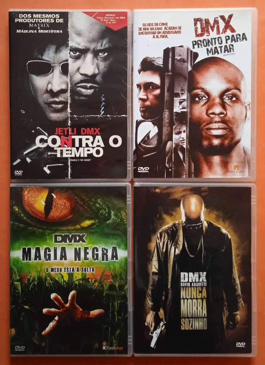 Dvds (DMX) - Contra o Tempo + DMX Pronto Para Matar + Magia Negra
