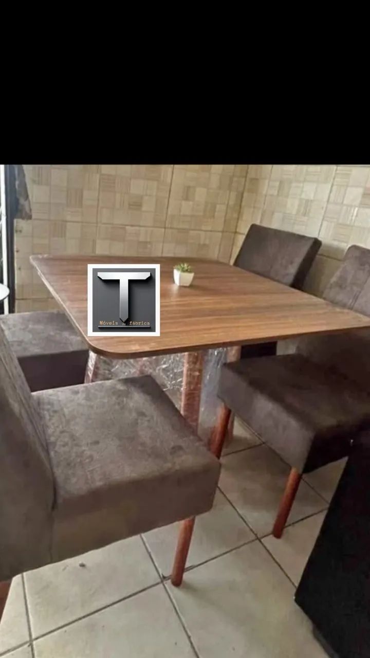 Mesa de jantar 4 cadeiras em promoção novas!! - Foto 2