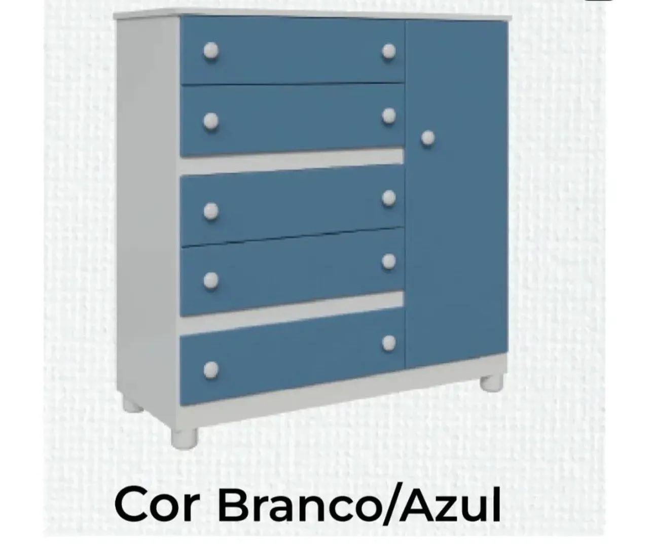 Cômoda Infantil 5 gavetas 100% MDF - Foto 5