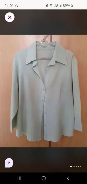 Camisa verde com brilho 
