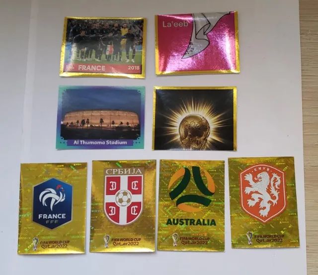 Lote com 8 figurinhas - Mundial de 2022 - Panini
