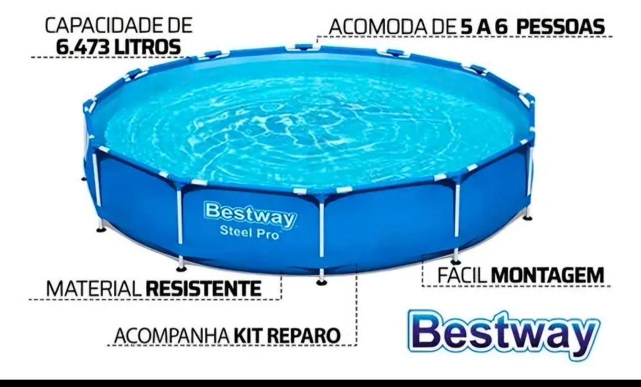 Piscina Estrutural Bestway 6.473 Litros, completa.ta - Foto 2