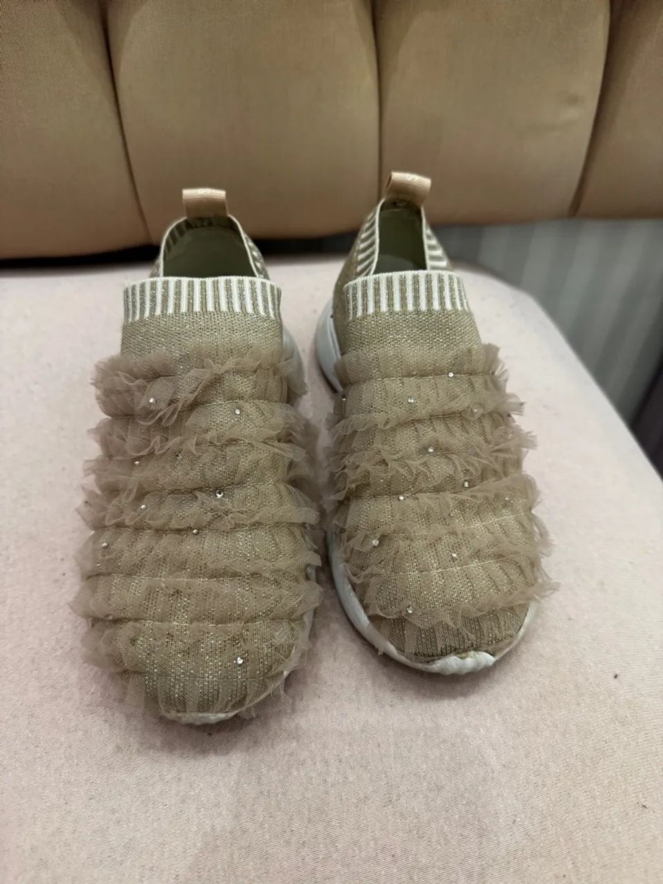 Tênis Infantil com Renda e strass Pituchinhus  - Foto 2