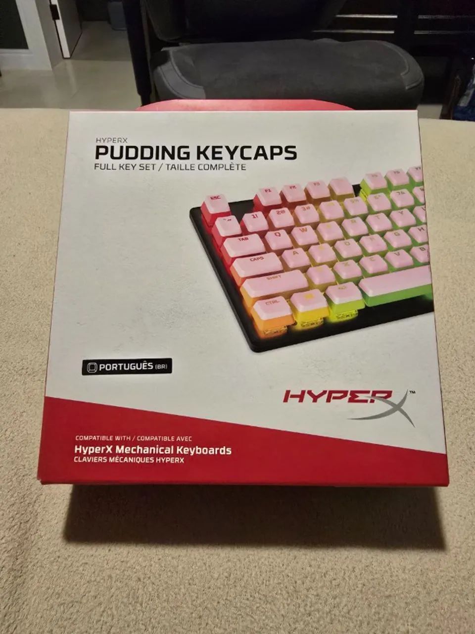 Teclas HyperX Pudding Keycaps, Rosa, Layout ABNT2