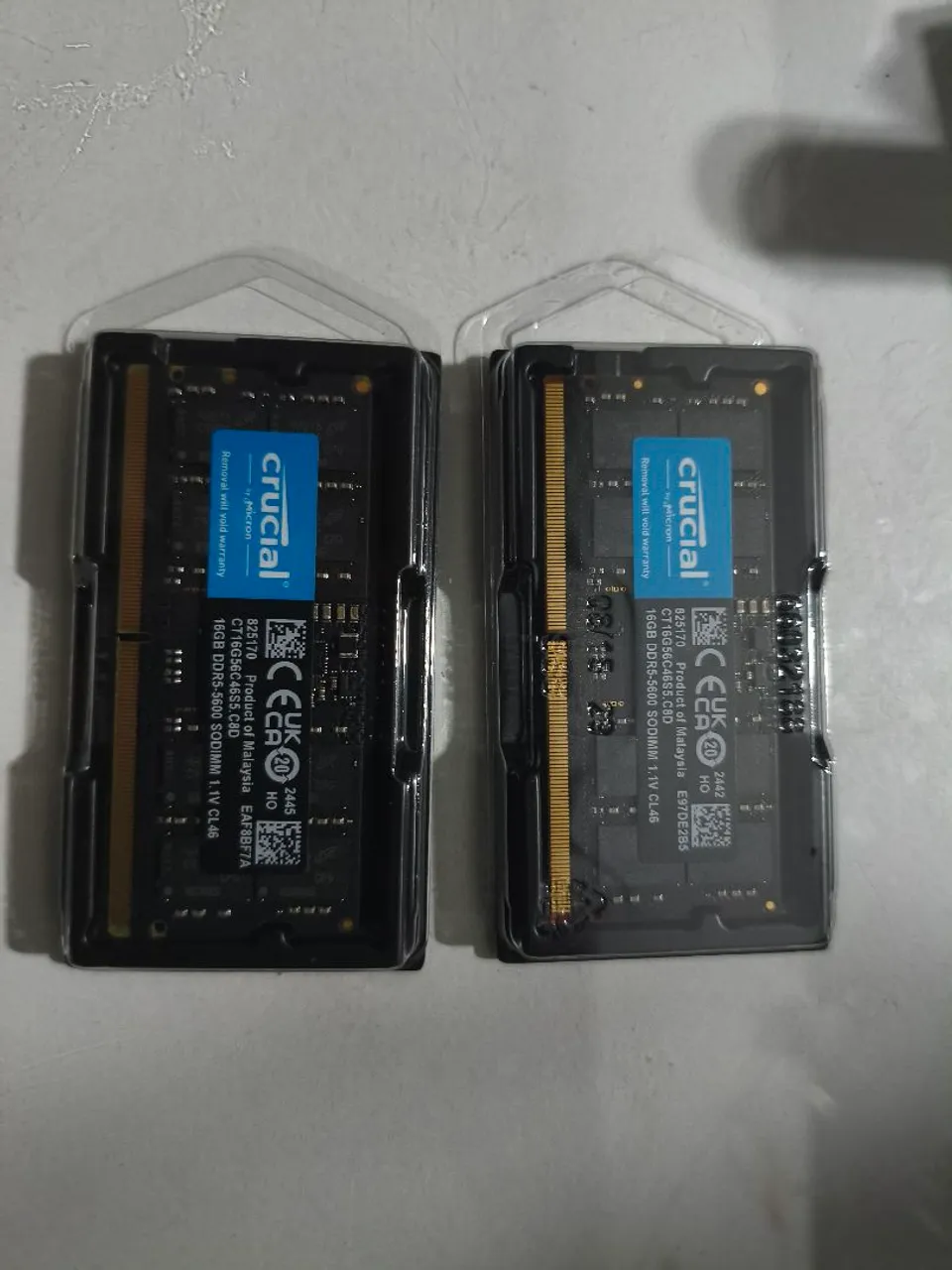 2x Memória RAM Crucial 16GB DDR5 5600MHz para Notebook