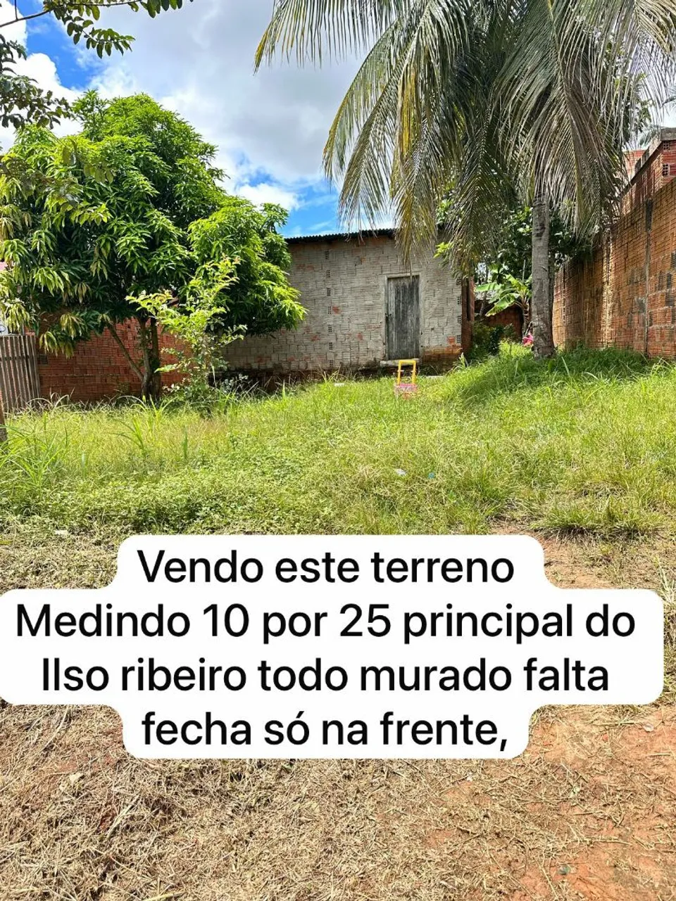 Vendo esse terreno medindo 10 por 25