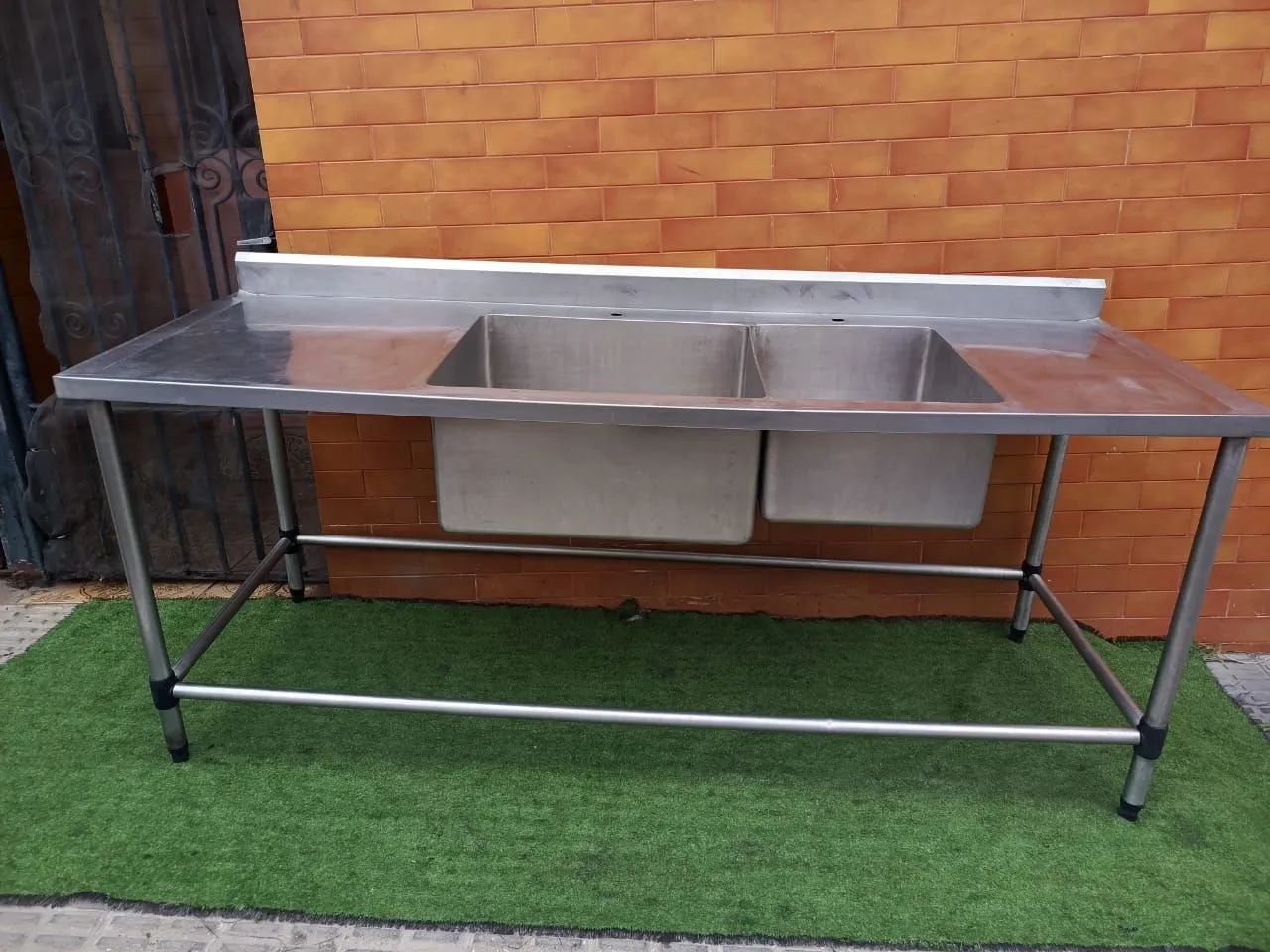 Pia industrial inox duas cubas  - Foto 2