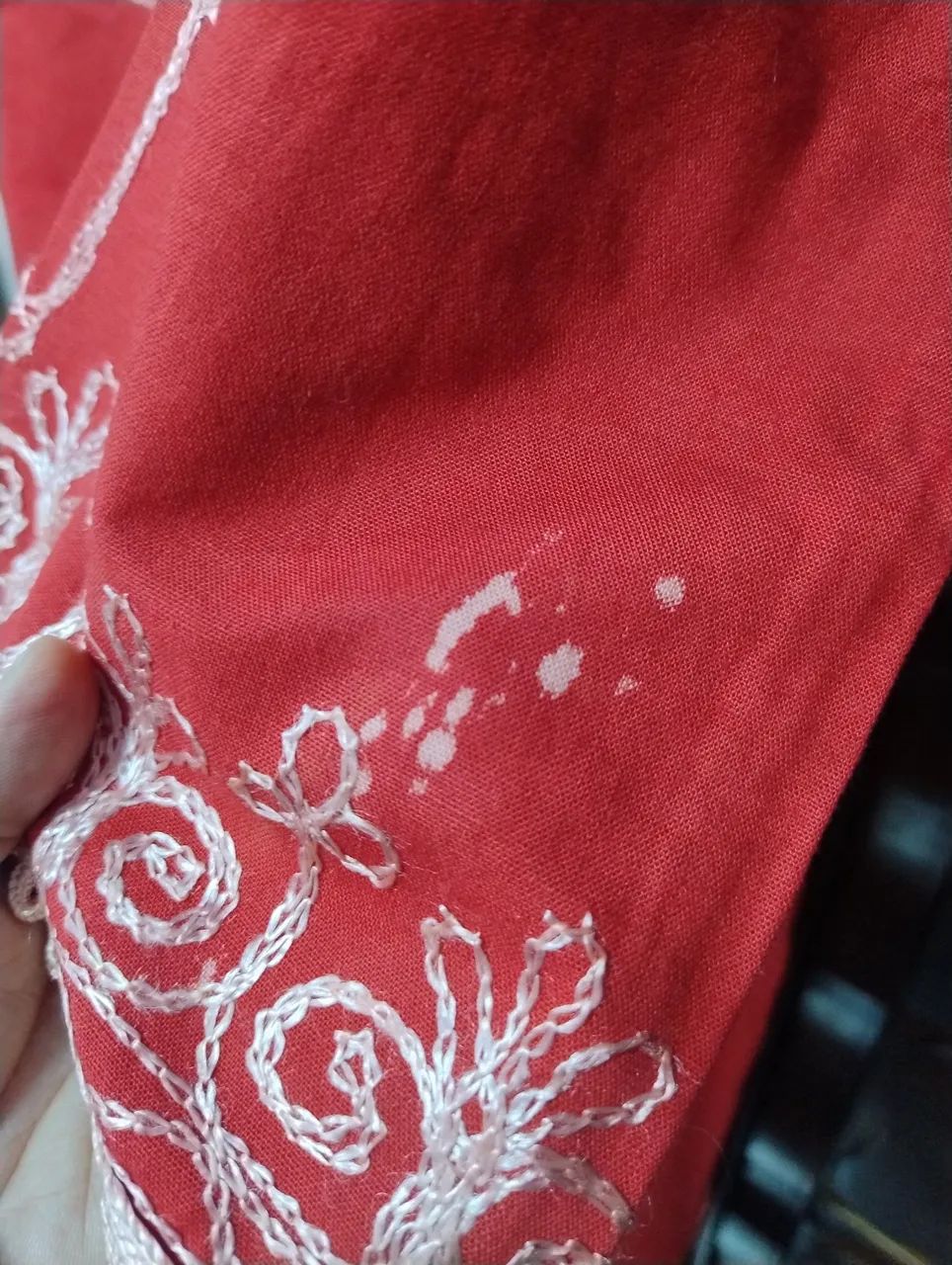 Caftan indiano de algodão grosso bordado  - Foto 3