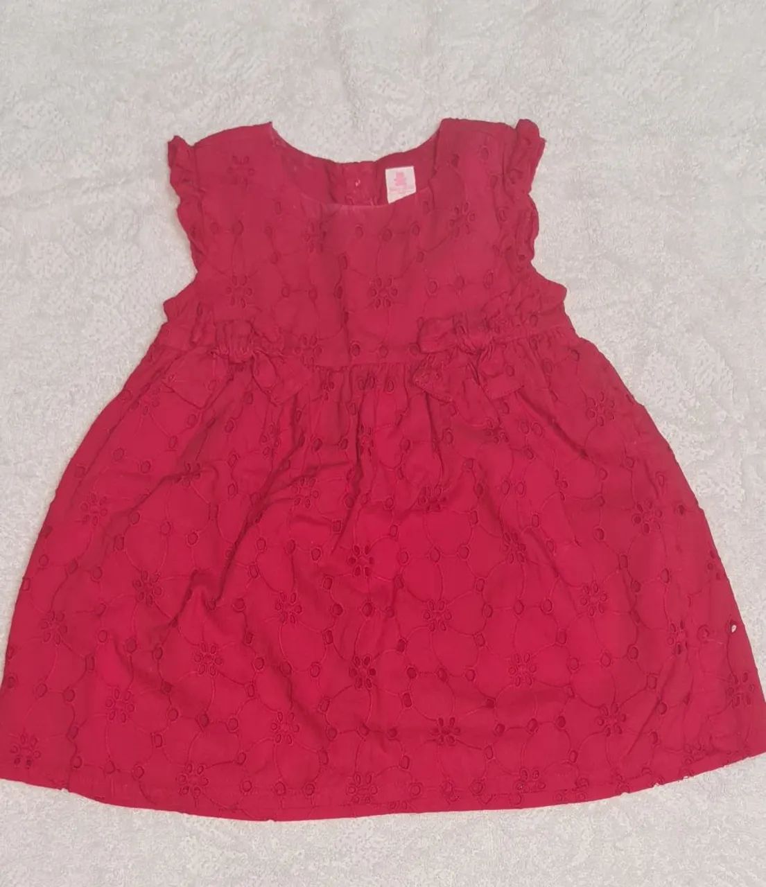 Vestido Texturizado Babyclub Vermelho