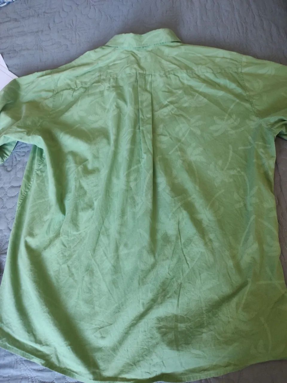 Camisa Masculina Verde estampada Número 6 - Foto 4