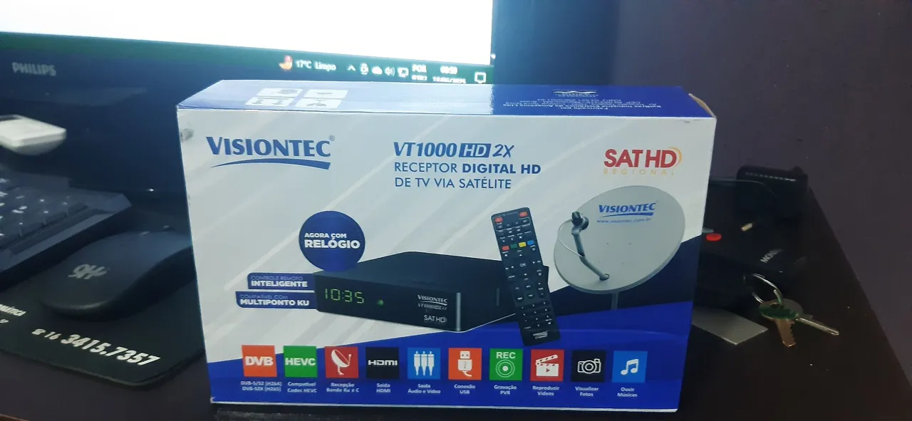 Receptor Digital HD Visiontec VT1000 HD 2X