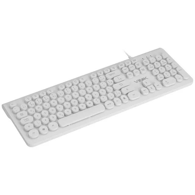 Teclado Multimídia Vinik Dynamic Circle White - WZetta - Foto 3