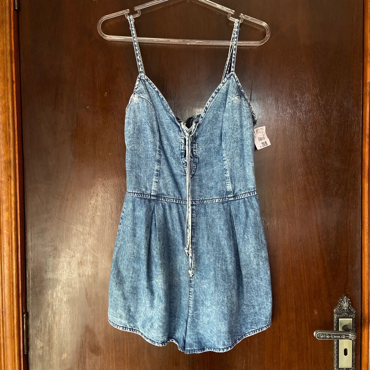Na Etiqueta Macaquinho Jeans
