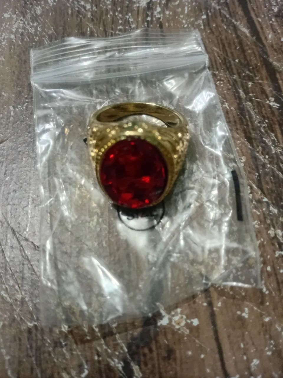 Anel masculino dourado com prata*novo*!