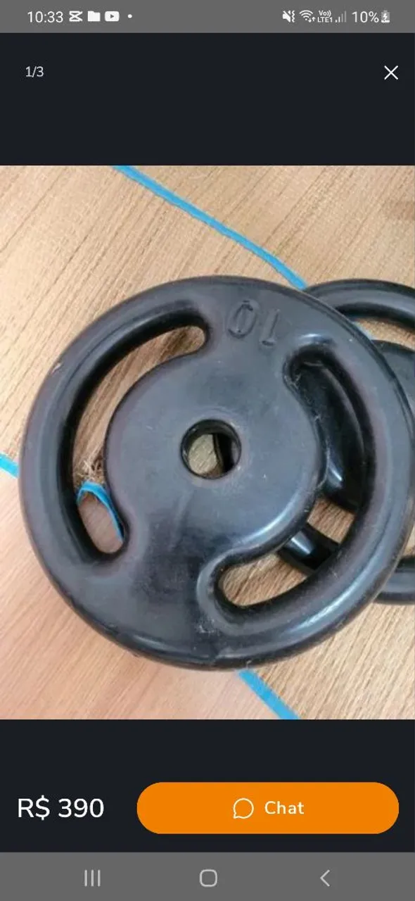 Anilha de academia 10kg