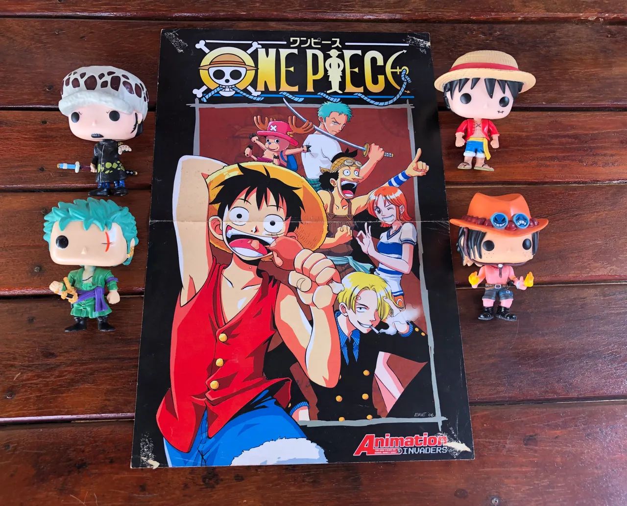 Funko Pop One Piece e Pôster 