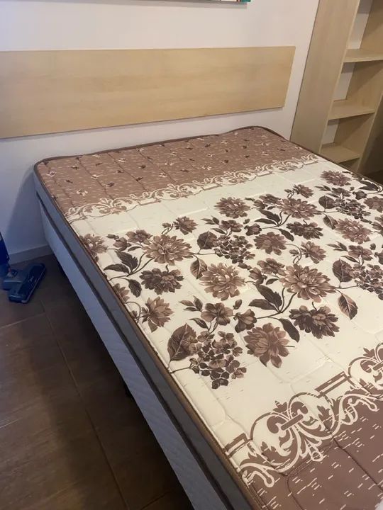 Cama Box de Casal - Floral - Foto 2