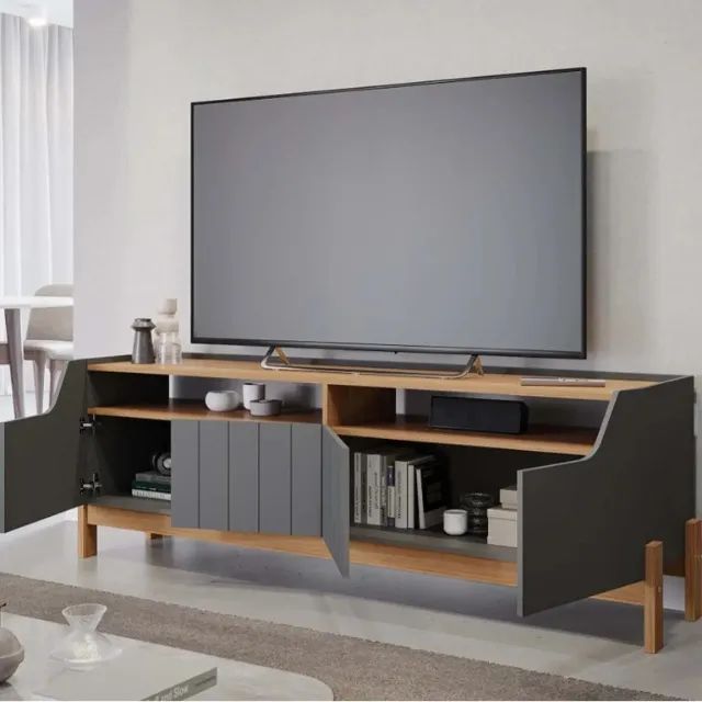 Rack Moema para Tv Até 70 Polegadas 4 Portas. Frete Grátis, Pague na Entrega, Cartão 12x! - Foto 4
