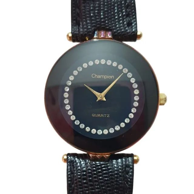 Relógio Champion Mod AM091 Strass Feminino Clássico Retrô