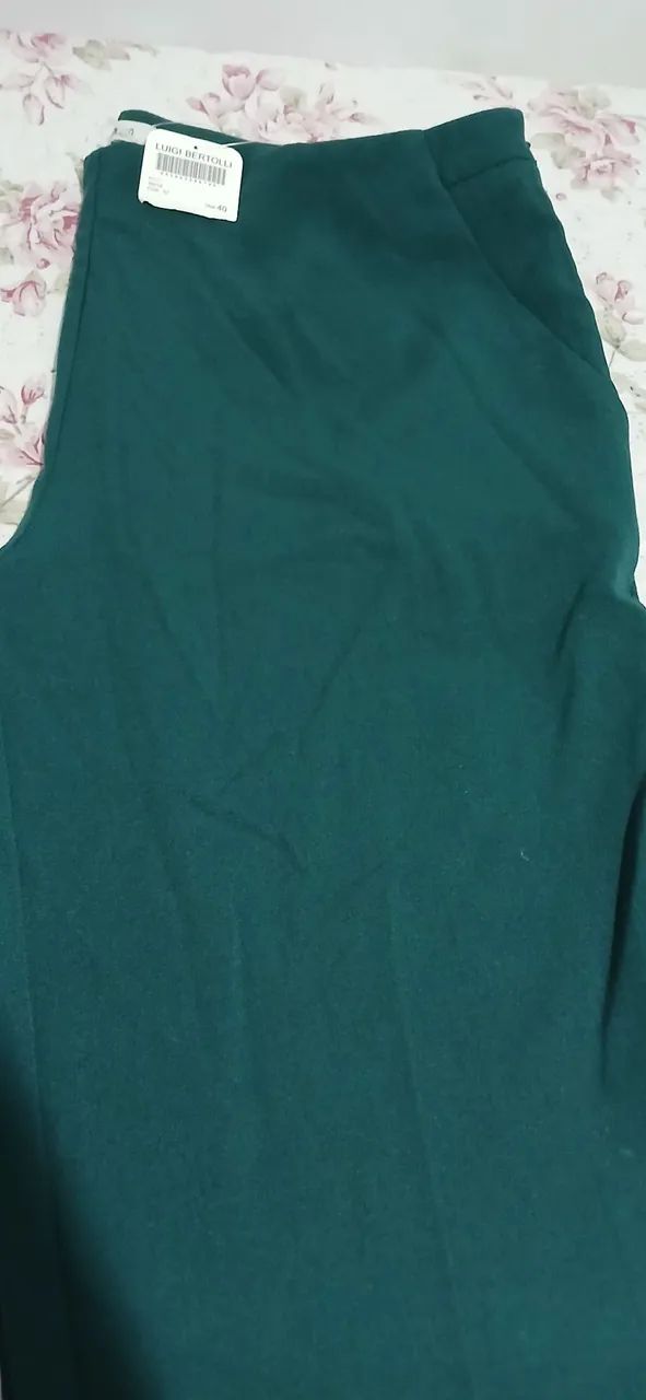 Calça Flare Verde Escuro, Luigi Bertolli - Foto 5