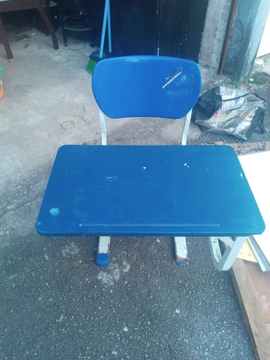 Cadeira e Mesa Infantil Azul - Foto 6