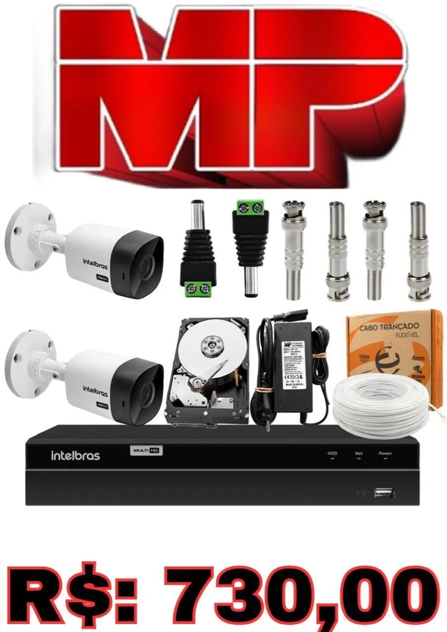 Kit de Câmeras de Segurança Intelbras Multi HD - Completo