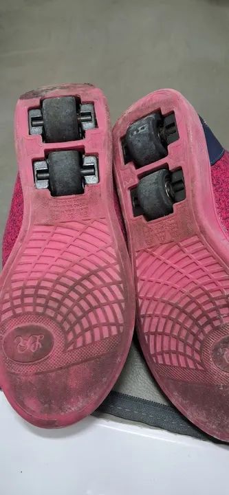 Tênis Infantil Rosa e Azul com rodinhas tam 35 - Foto 3