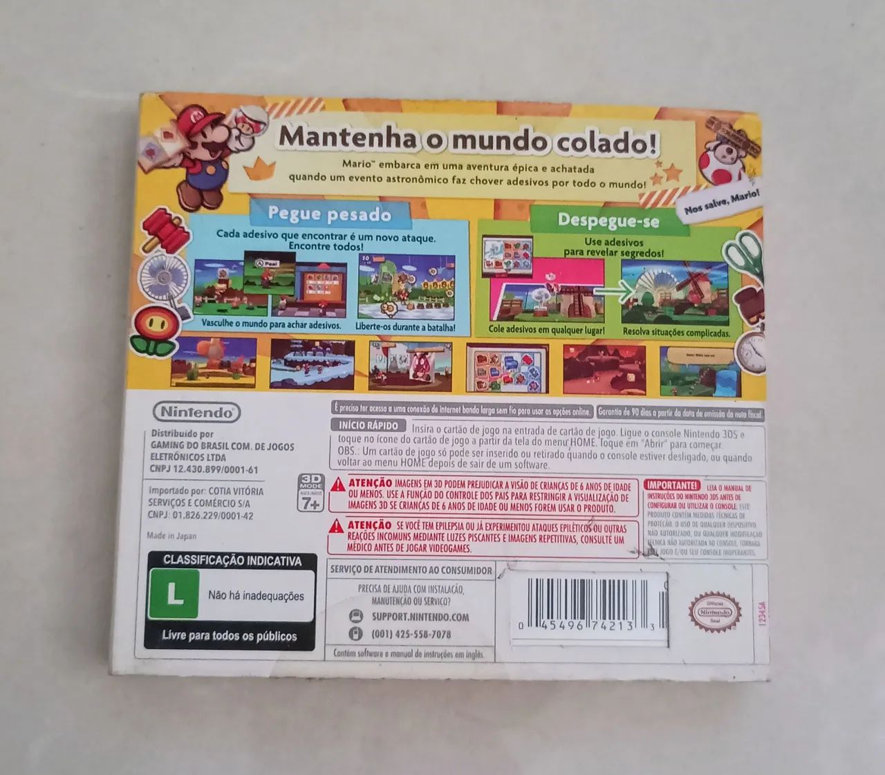 Paper Mario: Sticker Star - Nintendo 3DS Com Luva Completíssimo - Foto 5