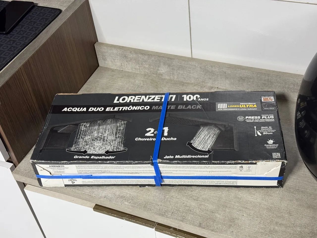 Lorenzetti acqua duo ultra chuveiro ducha preto fosco 220v potência 7800w