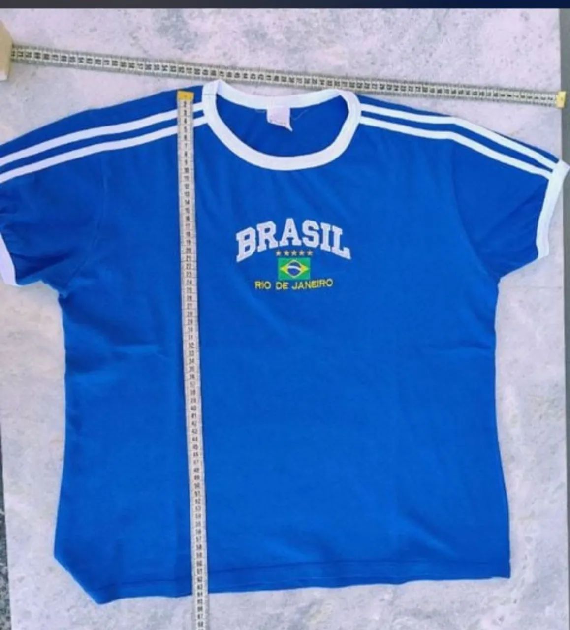 Blusa Bandeira Do Brasil Bordada G - Foto 4