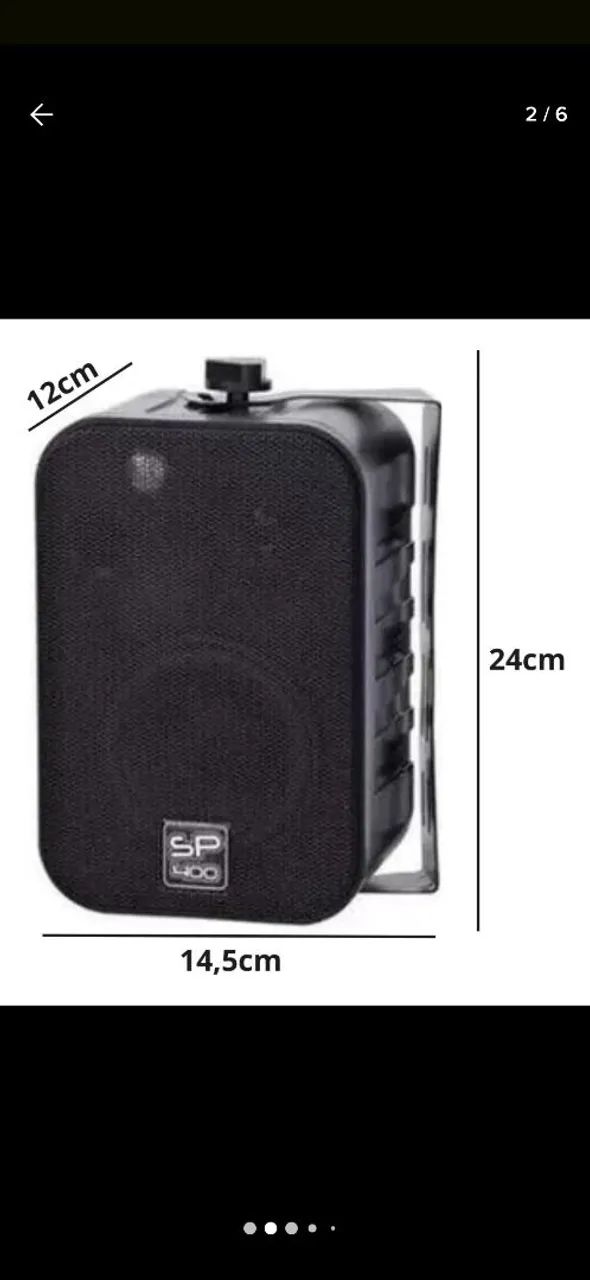 Kit com 4 Caixas de som SP 400 preto - Foto 2