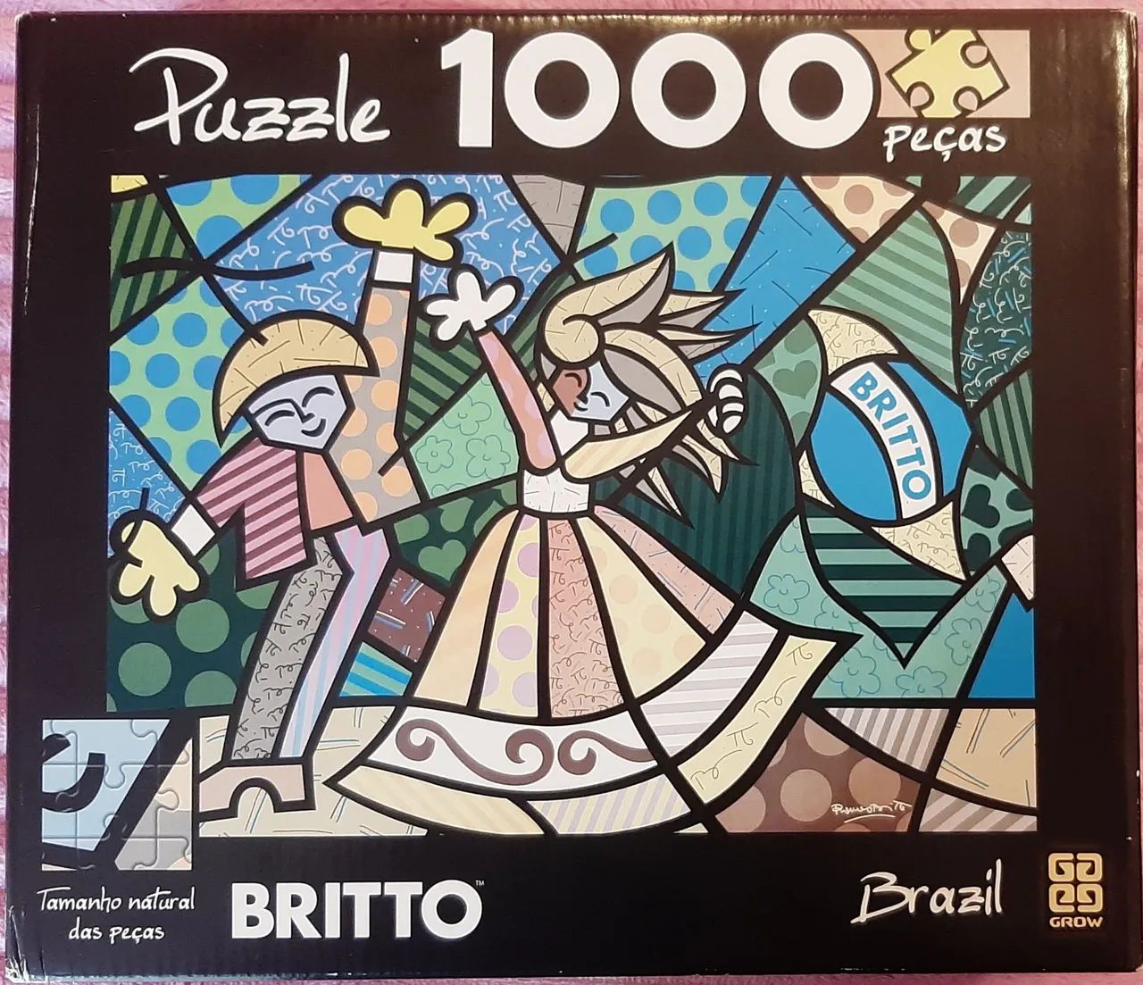 Quebra cabeça de Romero Britto - Brazil - 1000 peças - Foto 3