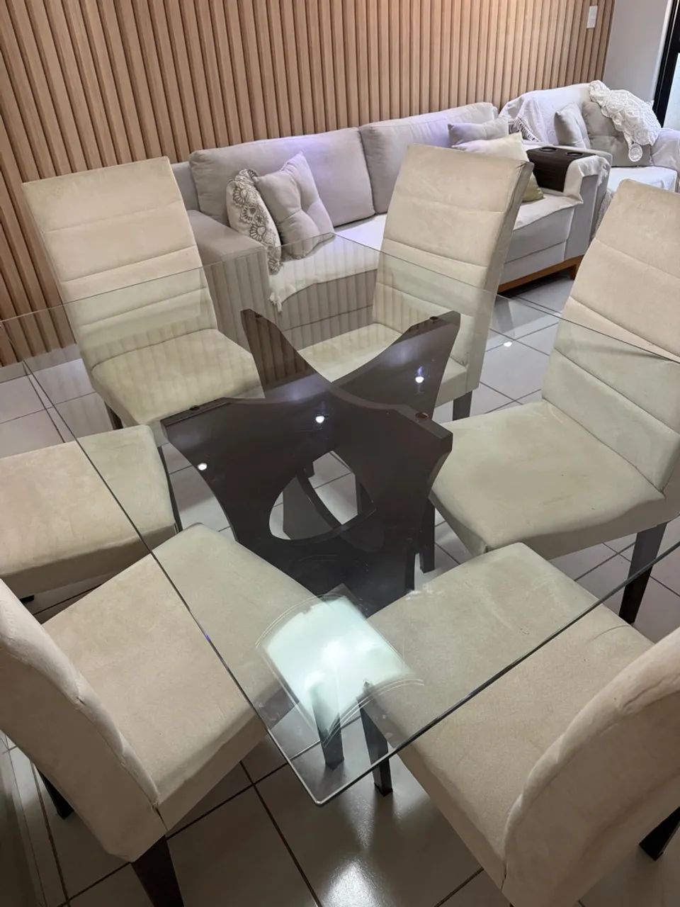 Mesa de Jantar de Vidro com 4 Cadeiras - Foto 4