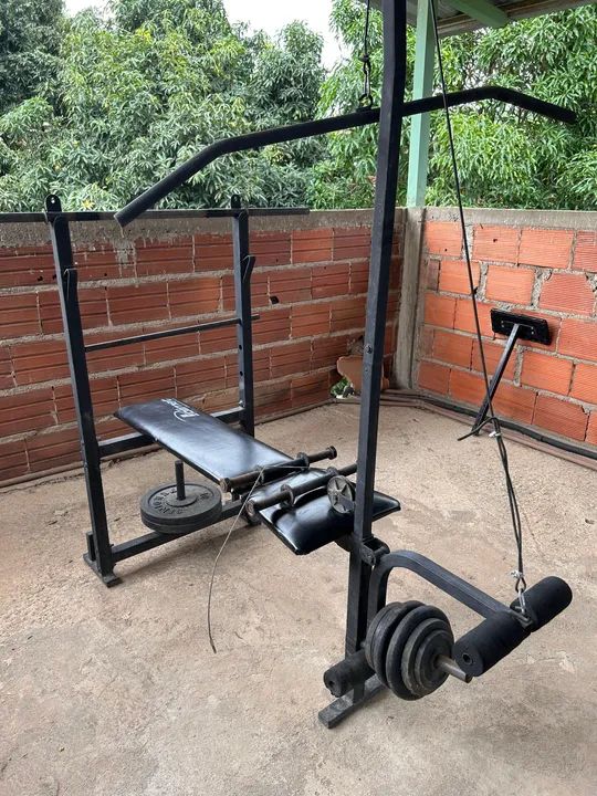 Banco de musculação completo com polia - Foto 2