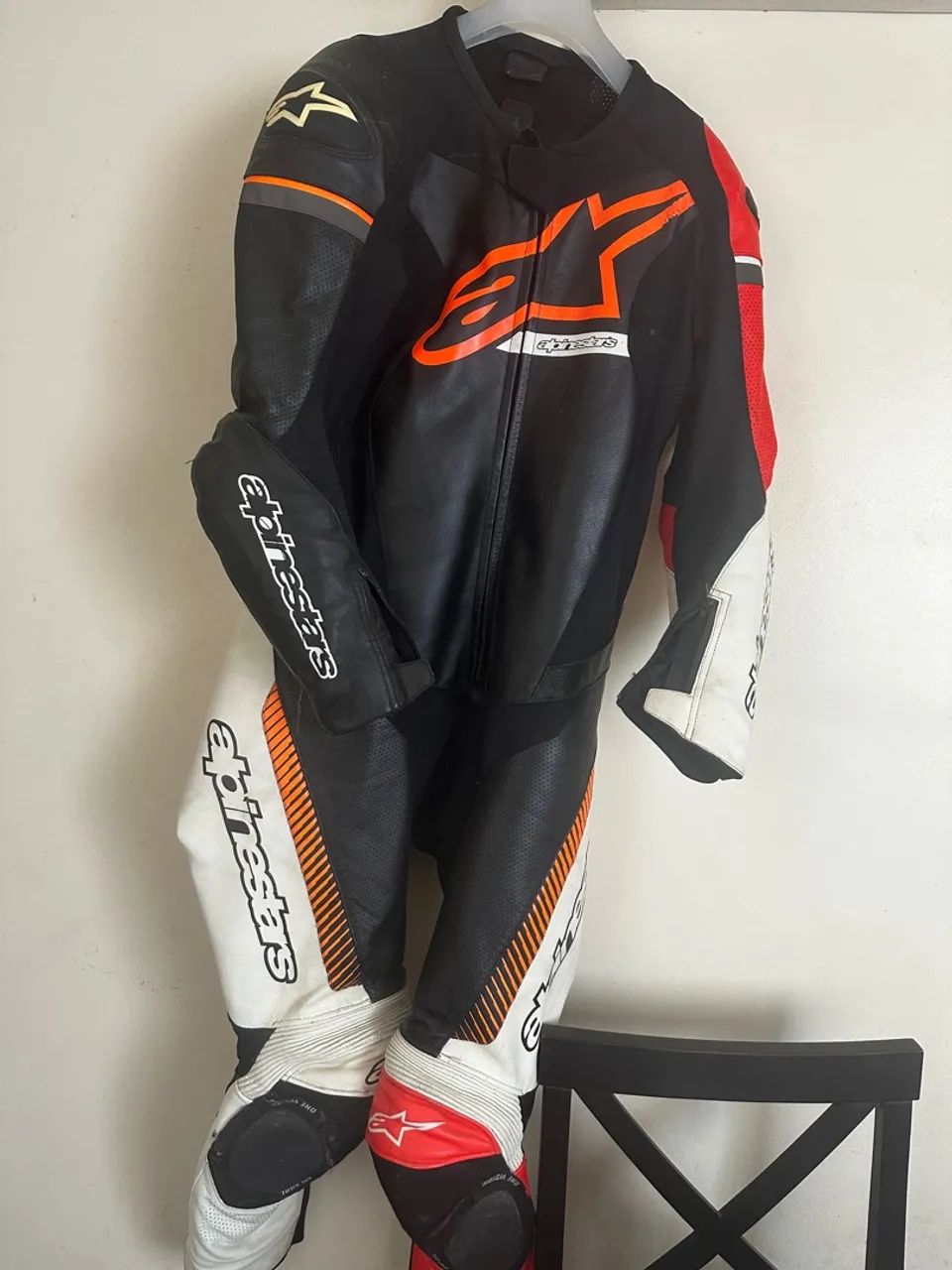 Macacao alpinestars 54 + bota e luva forza