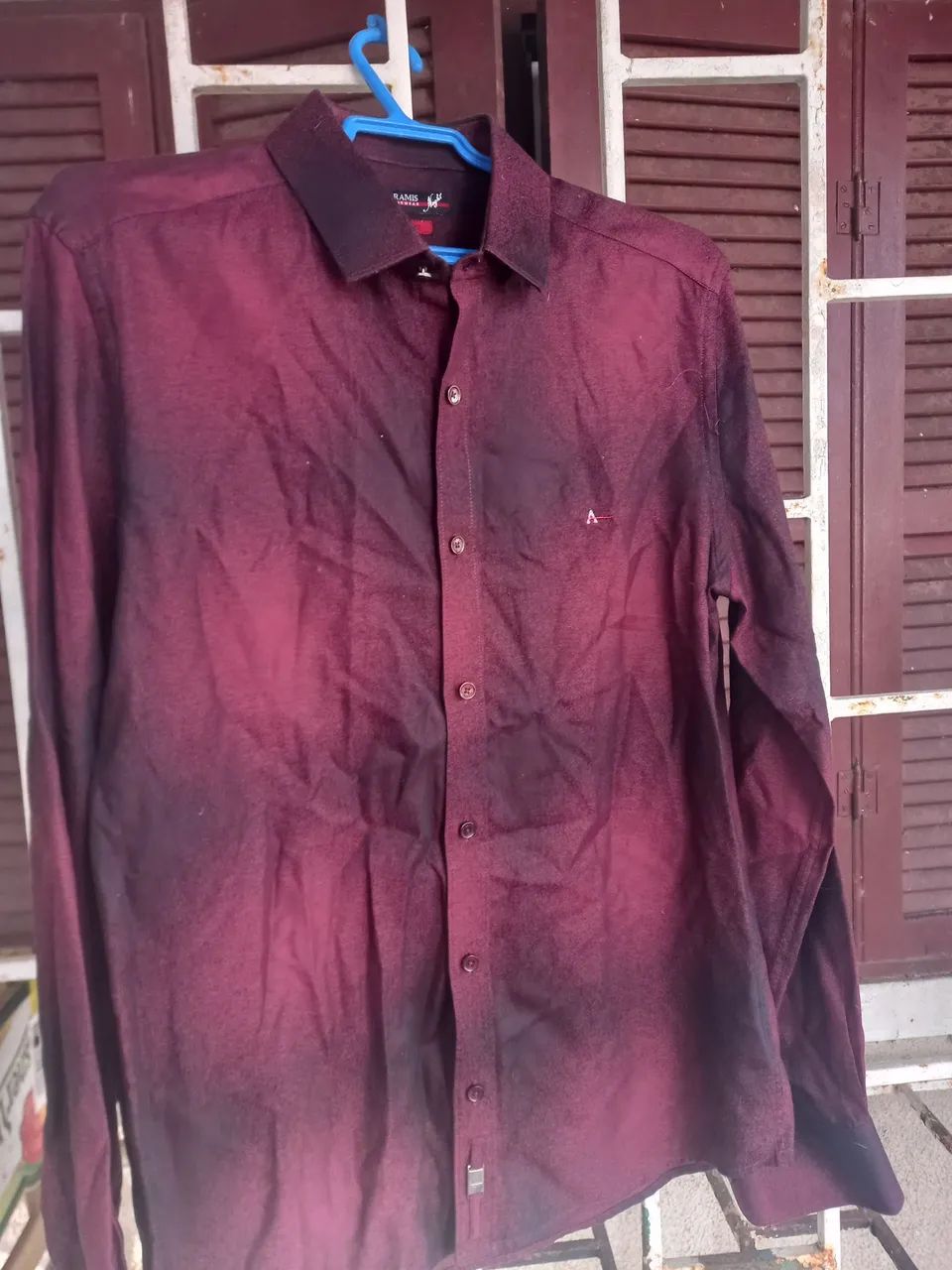 Camisa Social Roxa Ramis Wear
