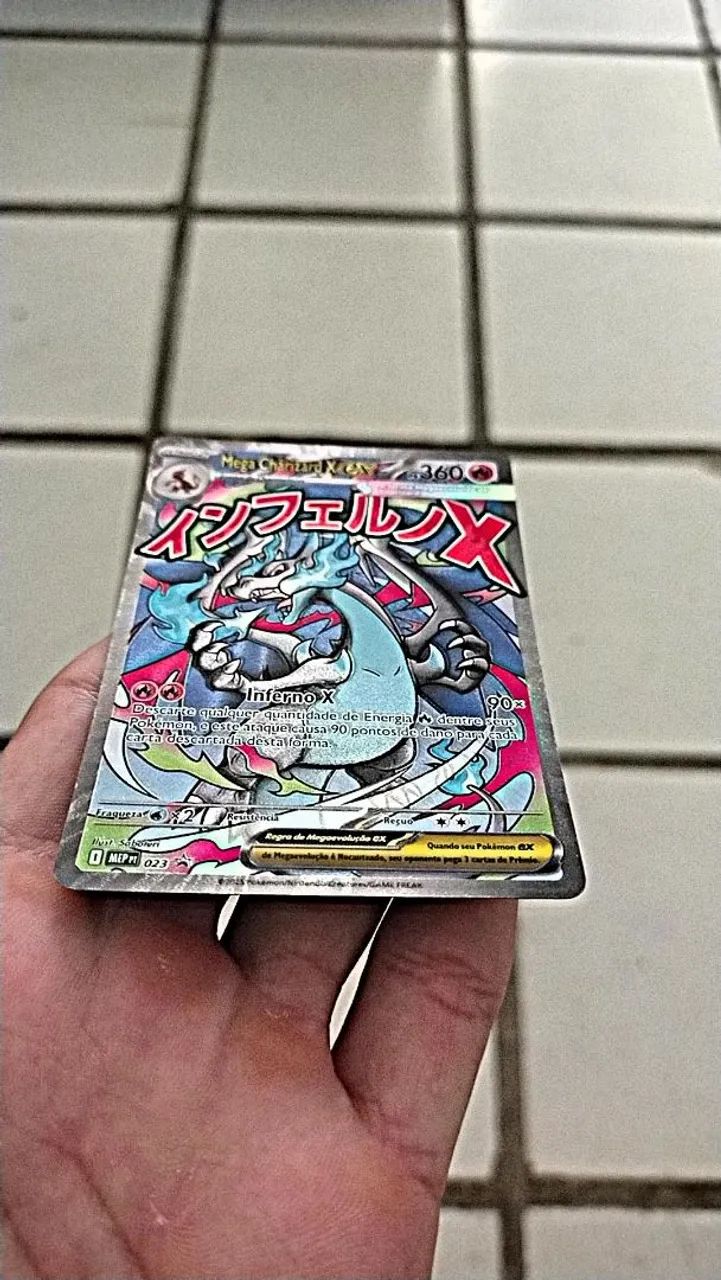 Carta Pokémon Mega Charizard Ex Secreto Original Copag Mega Charizard Ex Secreto - Foto 3