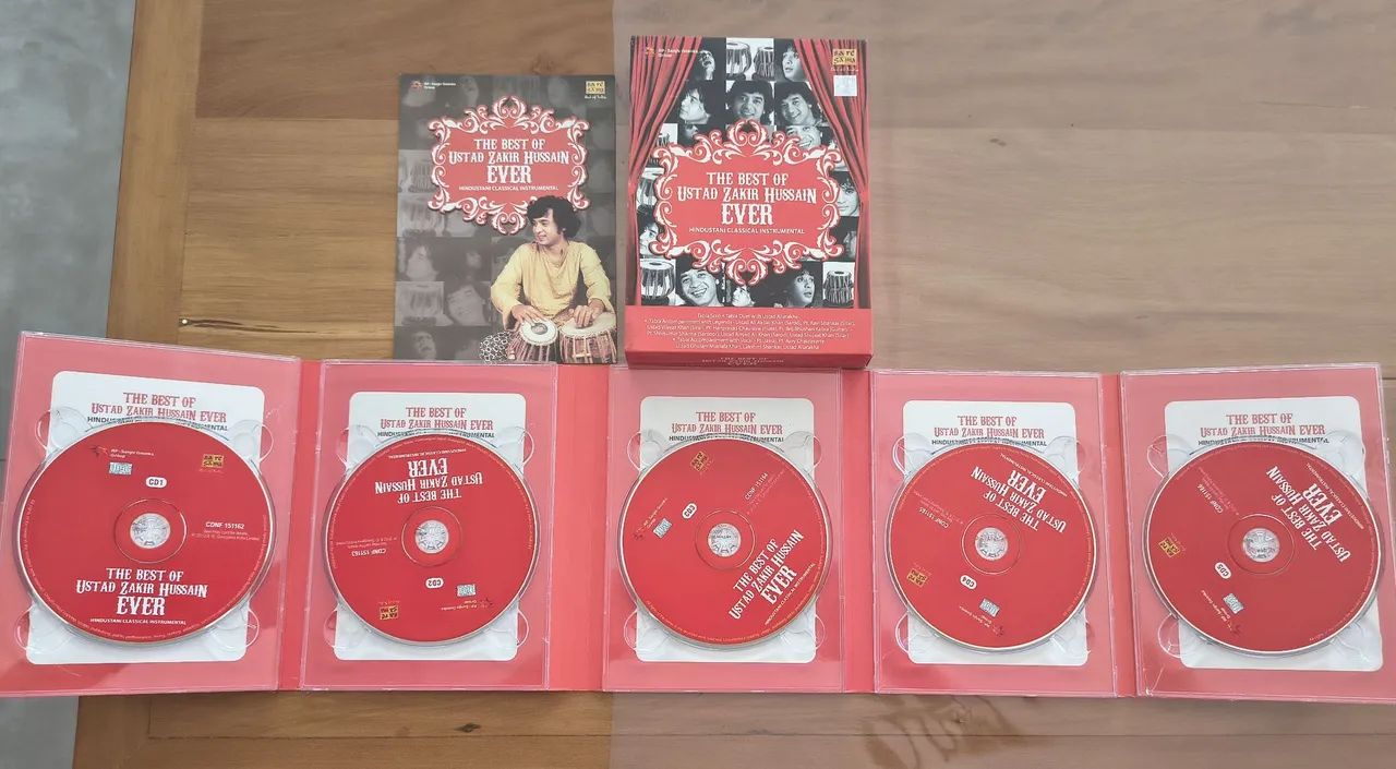 CDs Ustad Zakir Hussain de todos os tempos - Conjunto de 5 CDs