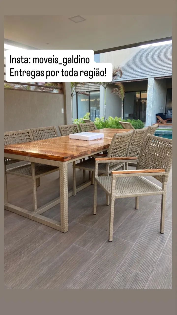 Mesas para área externa 8 lugares  - Foto 5