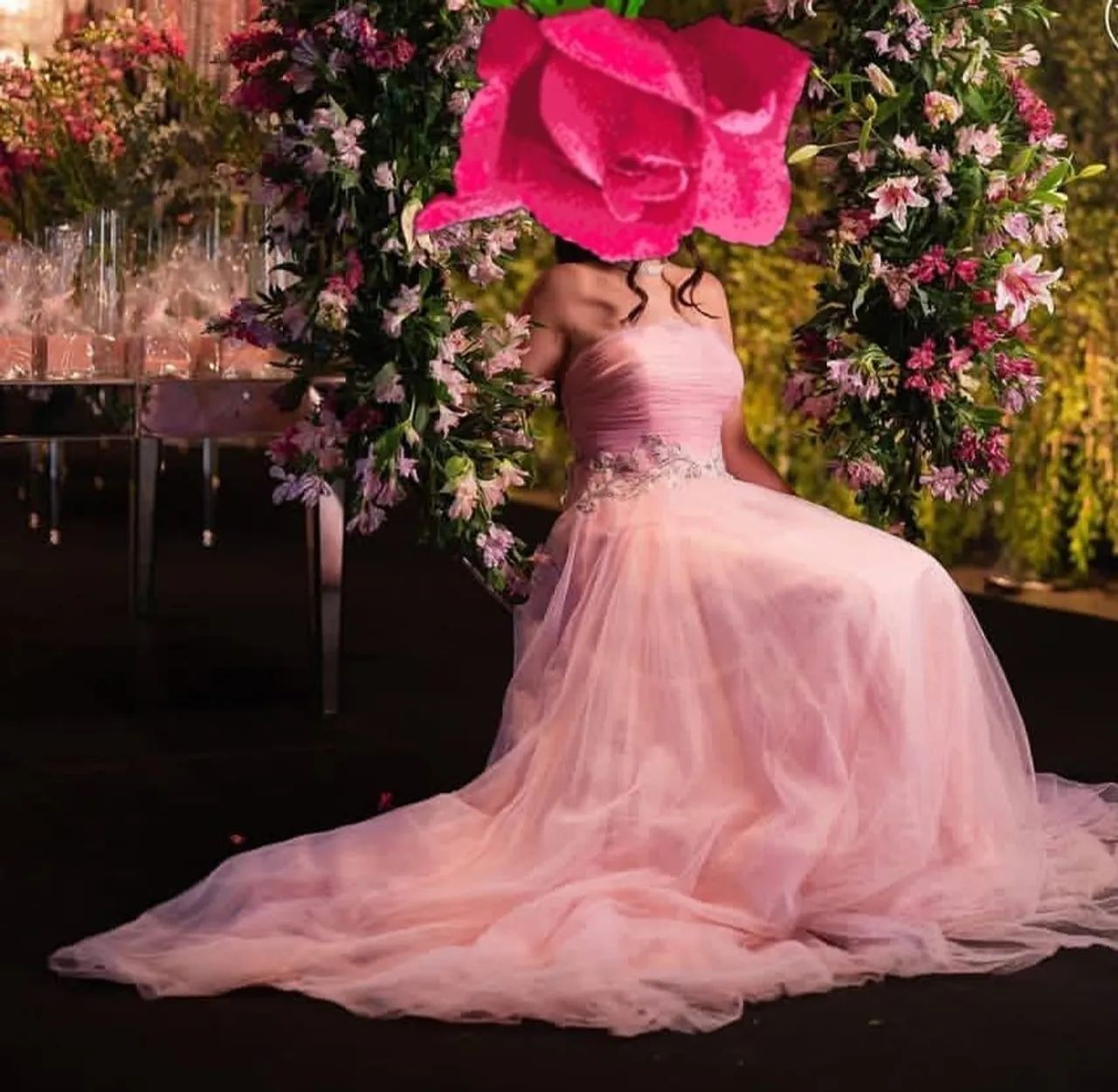 Debutante vestido rosa bebê!