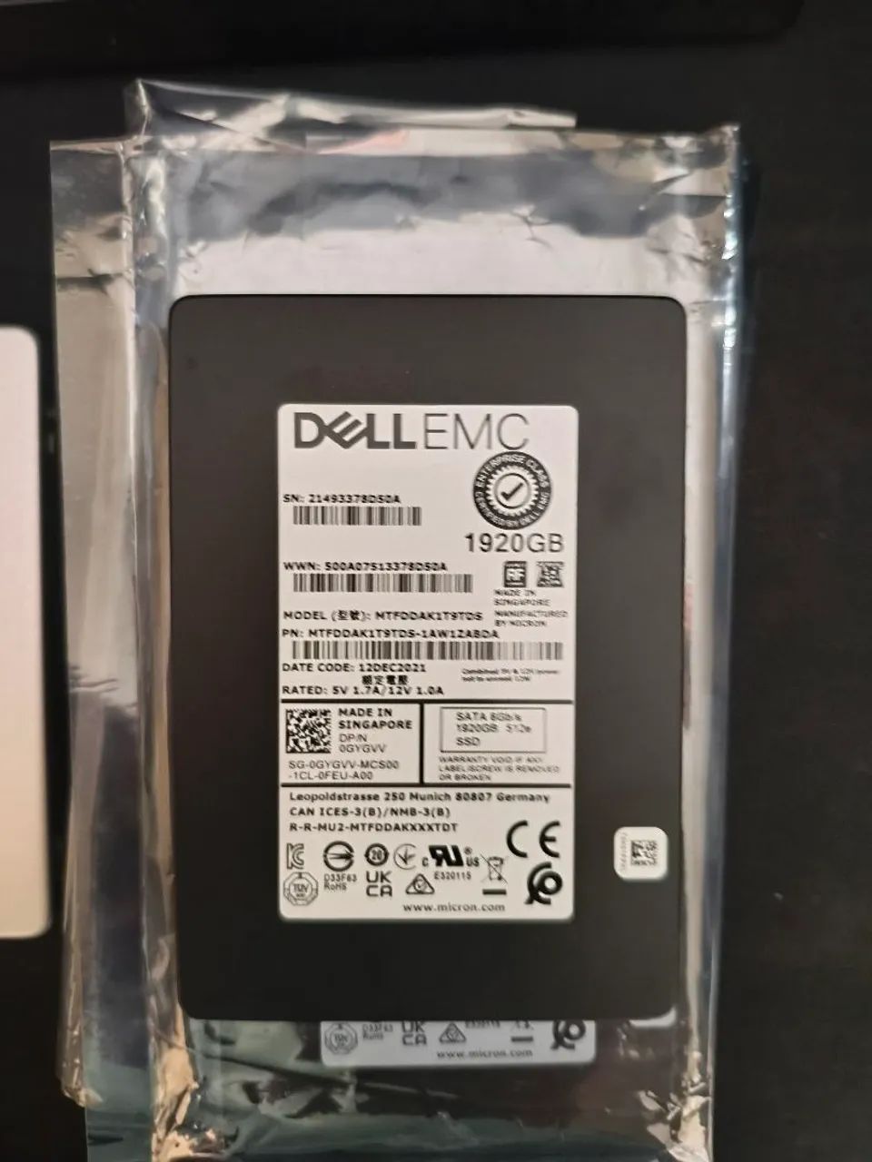 SSD 1920gb dell Saúde 100% 
