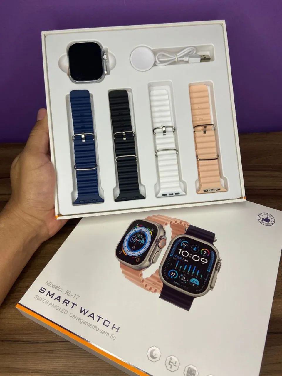 SMART WATCH com tela Super AMOLED a'GOLD