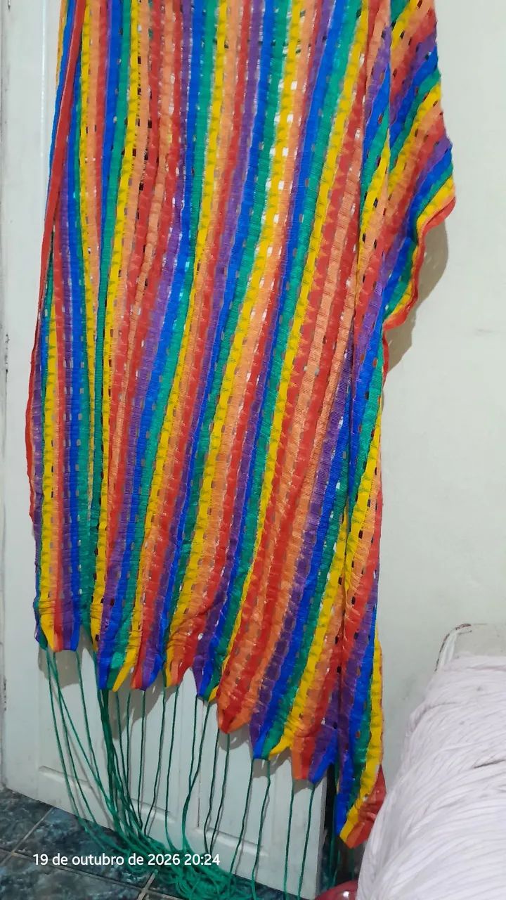 Rede estilo arco íris de nylon solteiro 